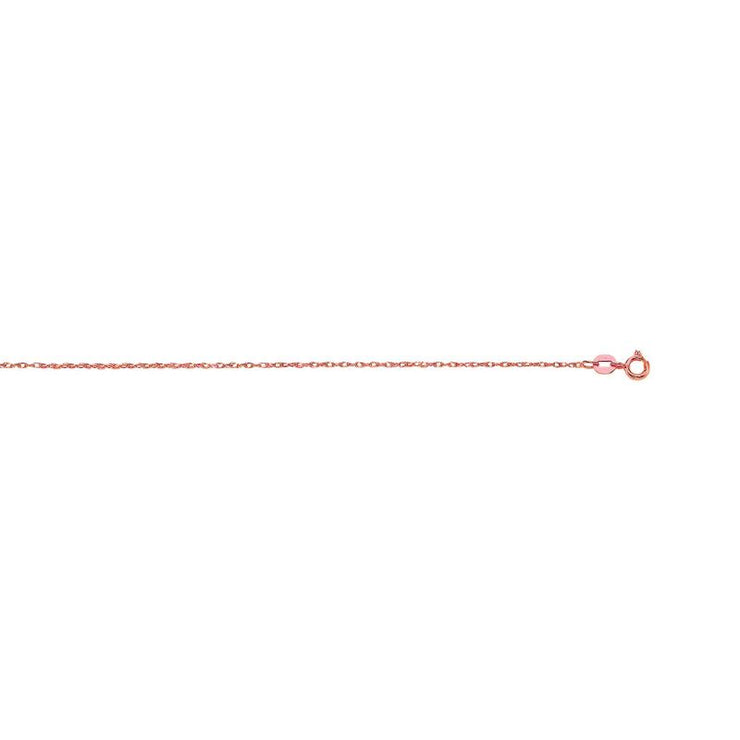14K Gold .85mm Machine Rope Chain (Carded)