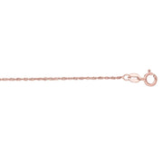 14K Gold 1.1mm Singapore Chain
