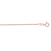 14K Gold 1.1mm Singapore Chain