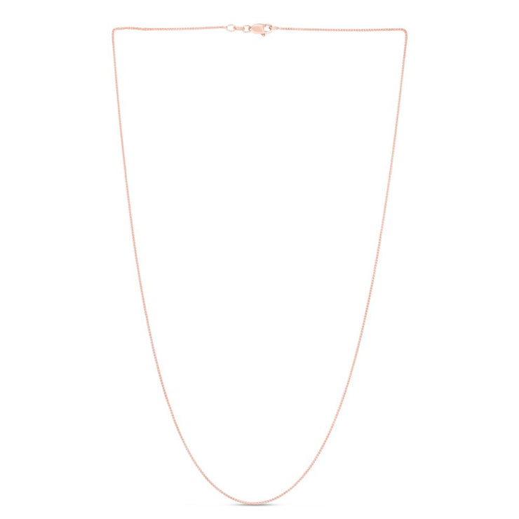 14K Gold .6mm Round Wheat Chain