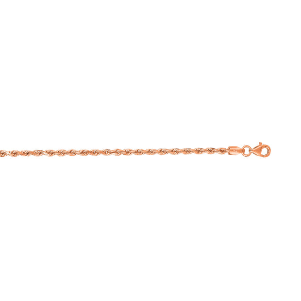 14K Gold 22"" 2.5mm Solid Royal Rope Chain