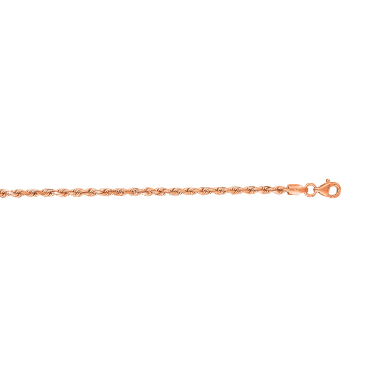 14K Gold 22"" 2.5mm Solid Royal Rope Chain