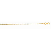 14K Gold 1.3mm Lite Round Box Chain