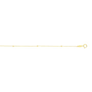 14K Gold 1.5mm Polished Cube Saturn Chain