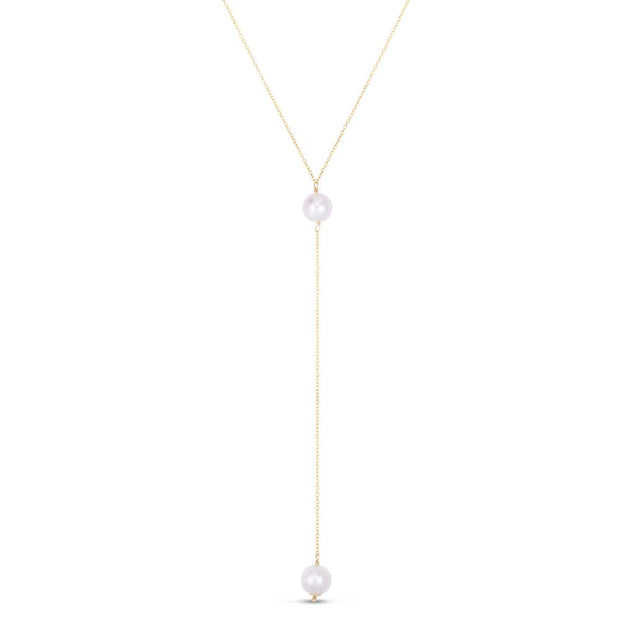 14K Pearl Drop Y-Necklace