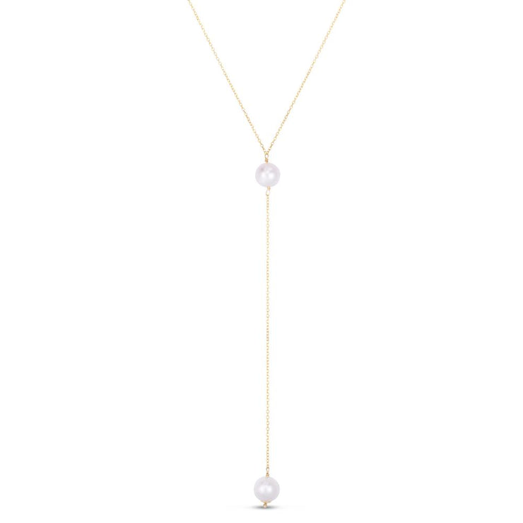 14K Pearl Drop Y-Necklace