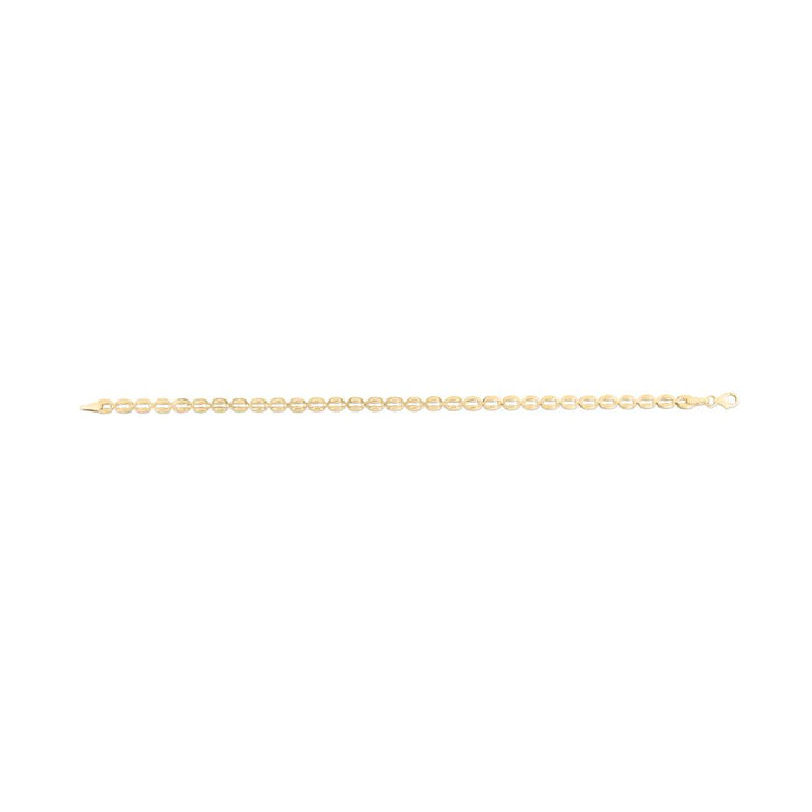 14K Gold Oval Link Necklace
