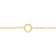 14K Mini Initial O Necklace