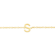 14K Mini Initial S Necklace