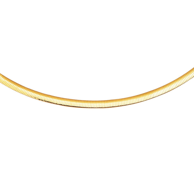 14K & Silver Reversible Omega Basic Chain