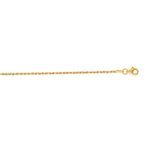 14K Gold 20"" 1.6mm Royal Rope Chain
