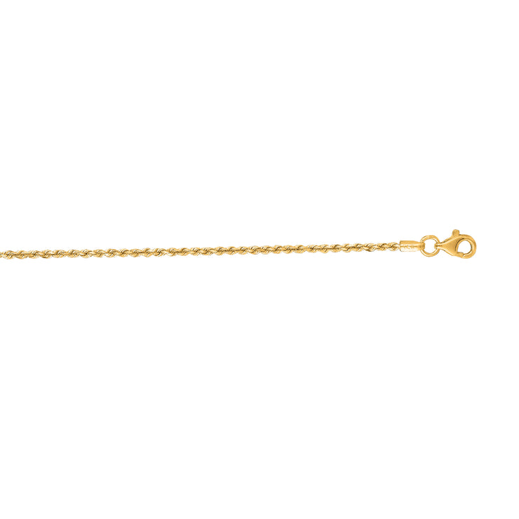 14K Gold 18"" 1.6mm Royal Rope Chain