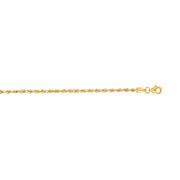 14K Gold 2.5mm Diamond Cut Royal Rope Chain