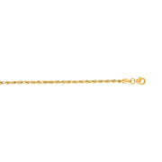 14K Gold 2.5mm Diamond Cut Royal Rope Chain