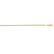 14K Gold 1.5mm Round Wheat Chain
