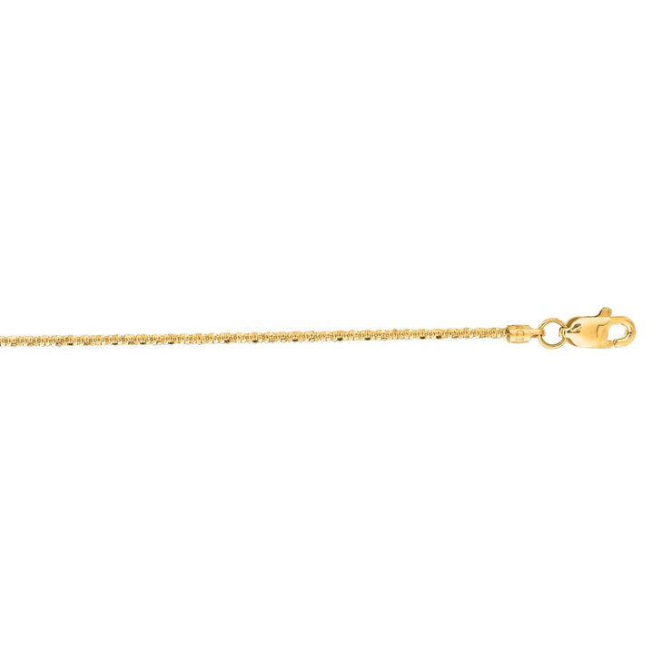 14K Gold 1.1mm Sparkle Chain