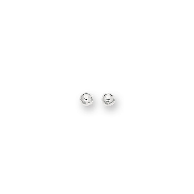14K Gold Polished 7mm Post Earring