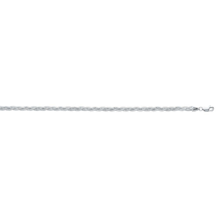 14K Gold 3.5mm Braided Fox Chain