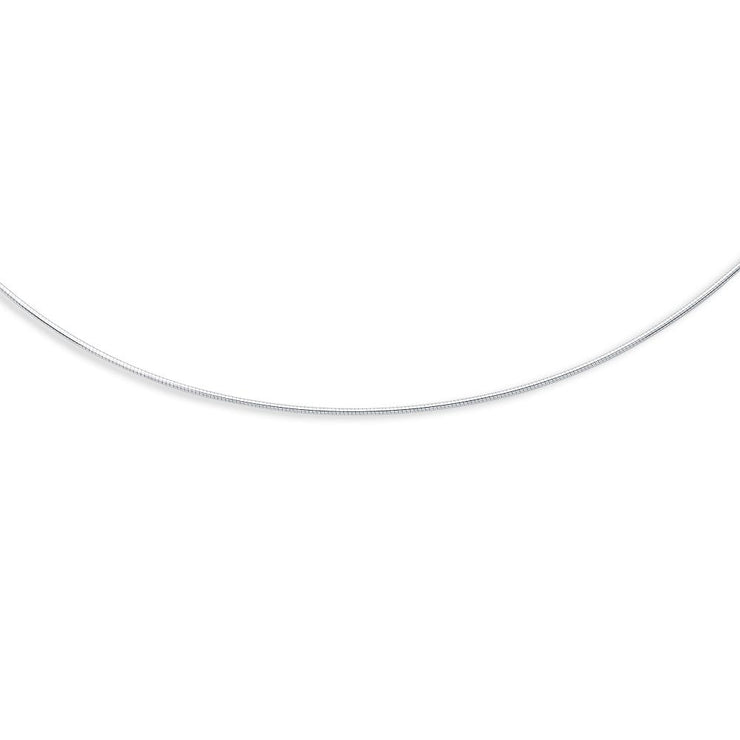 14K Gold 1.5mm Round Omega with Screw Back Lock