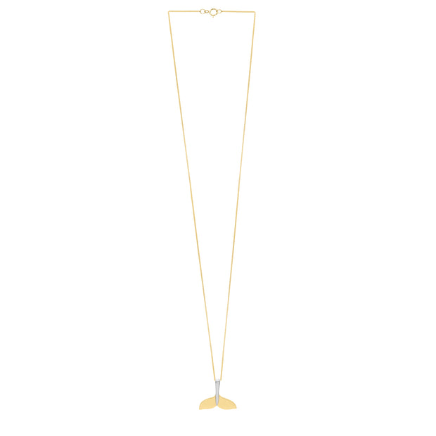 10K Whale Tail Necklace
