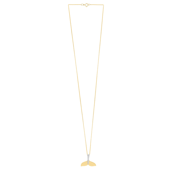 10K Whale Tail Necklace