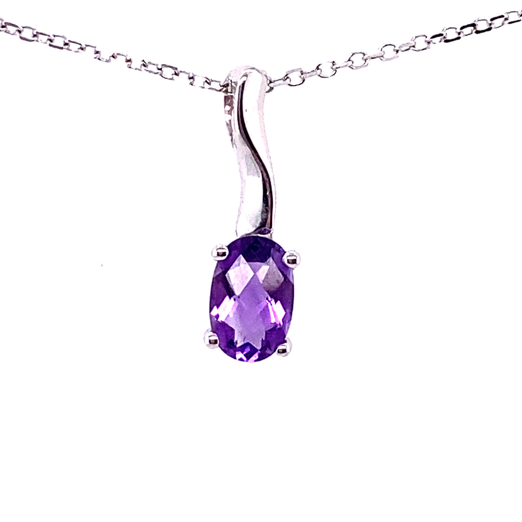 Order Today This Exquisite Amethyst Gemstone Solitaire Dainty Pendant